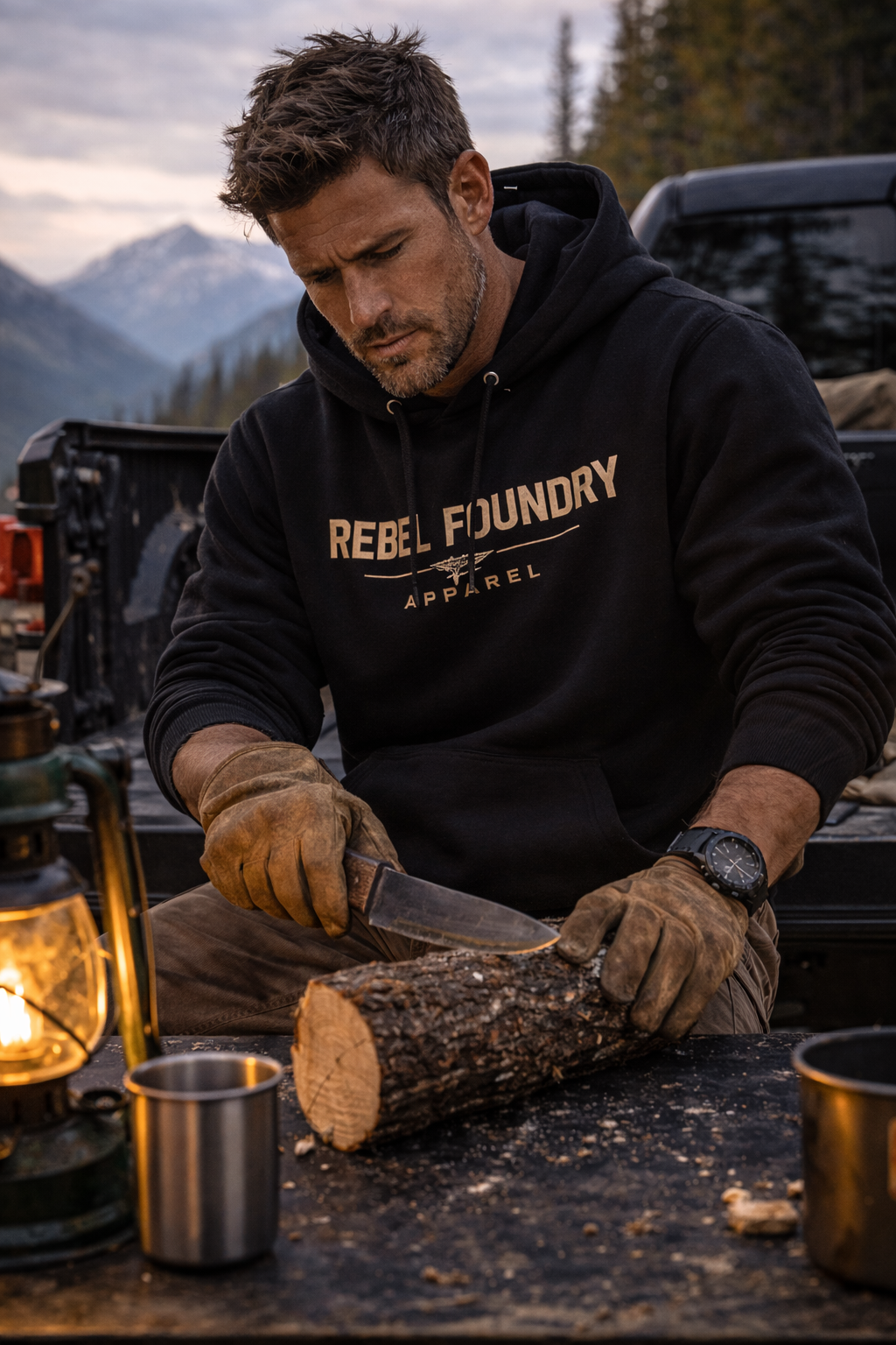 Rebel Foundry Men’s Flagship Heavyweight Hoodie
- Black