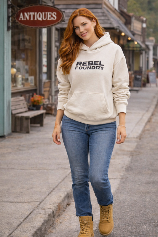 Rebel Foundry Women’s Core Midweight Hoodie – Bone