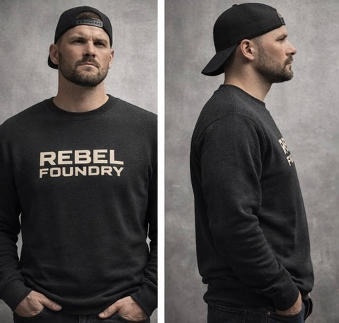 Rebel Foundry Men’s Core Heavyweight Crewneck - Charcoal