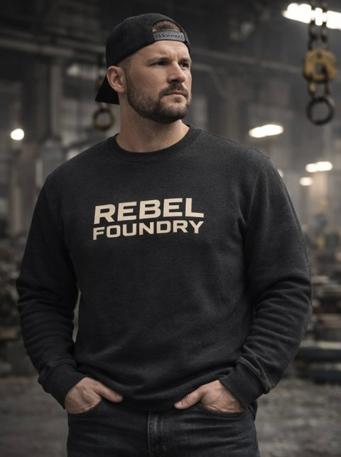 Rebel Foundry Men’s Core Heavyweight Crewneck - Charcoal