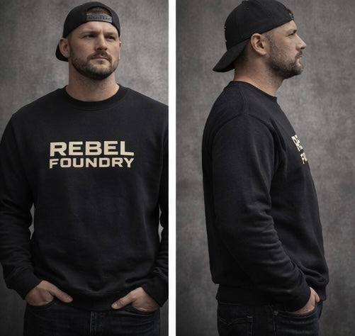 Rebel Foundry Men’s Core Heavyweight Crewneck - Black